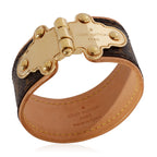 Louis Vuitton Gold Tone Louis Vuitton Monogram Save It Bracelet