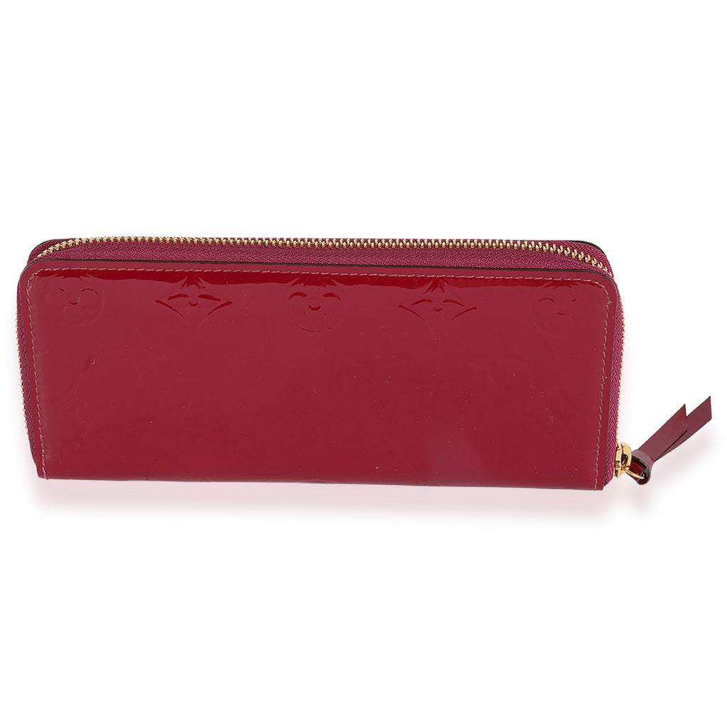 Louis Vuitton Louis Vuitton Magenta Monogram Vernis Clémence Wallet