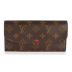 Louis Vuitton Louis Vuitton Monogram Canvas & Fuchsia Emilie Wallet