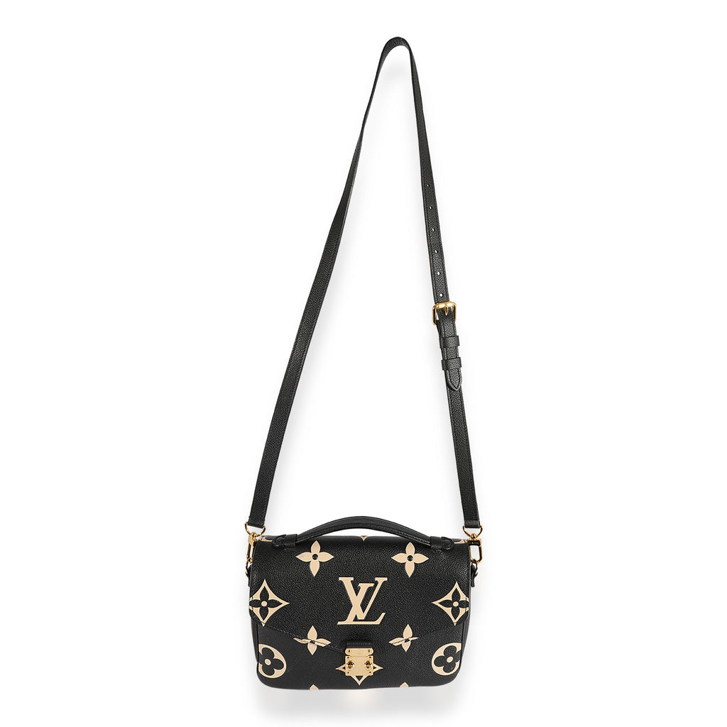 Louis Vuitton Louis Vuitton Black & Beige Monogram Empreinte Giant Pochette Métis