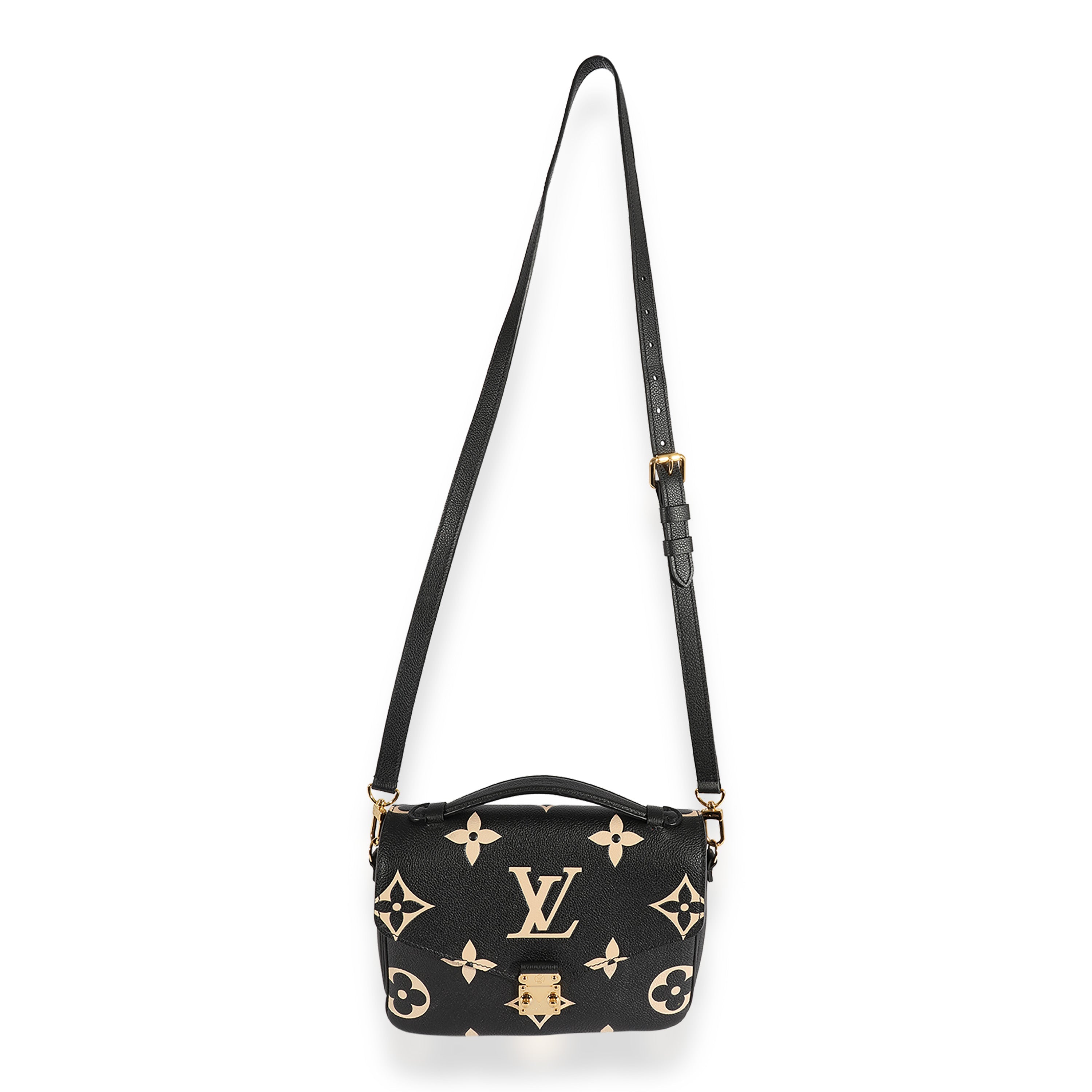 Louis Vuitton Louis Vuitton Black & Beige Monogram Empreinte Giant Pochette Métis