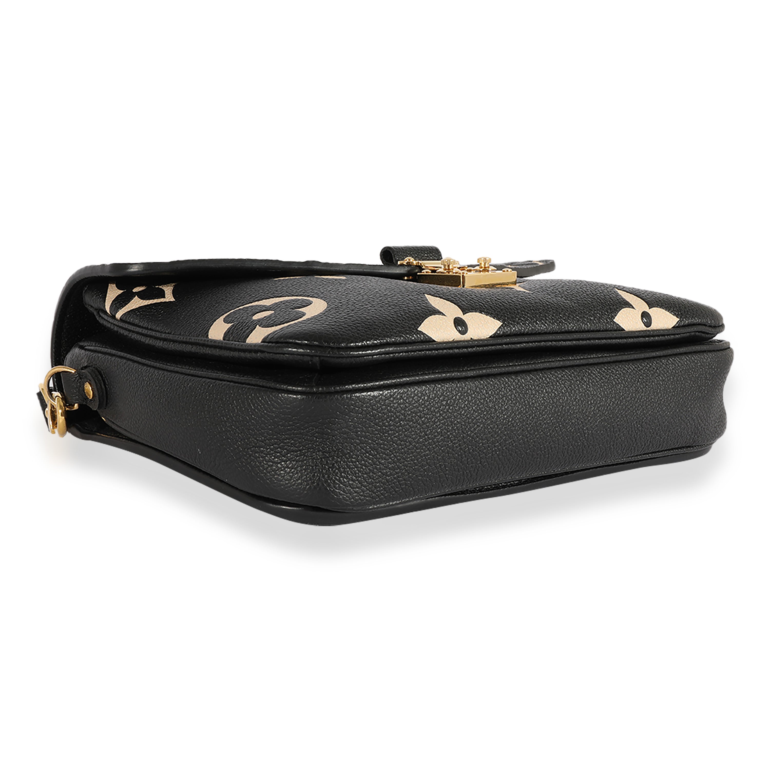Louis Vuitton Louis Vuitton Black & Beige Monogram Empreinte Giant Pochette Métis
