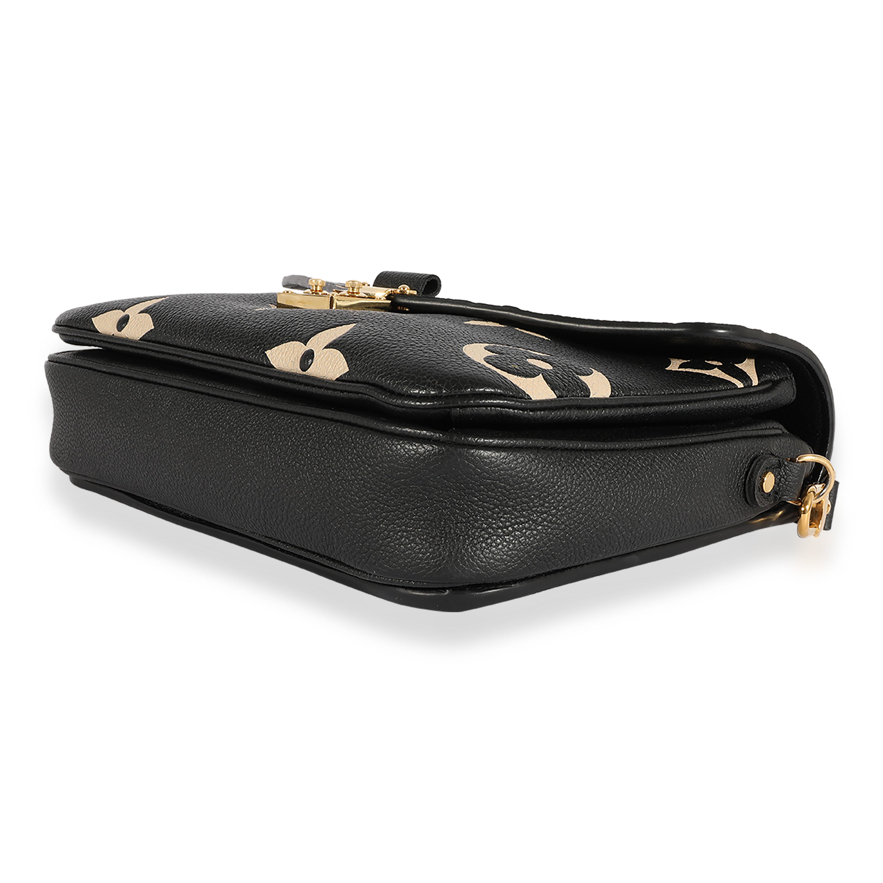 Louis Vuitton Louis Vuitton Black & Beige Monogram Empreinte Giant Pochette Métis
