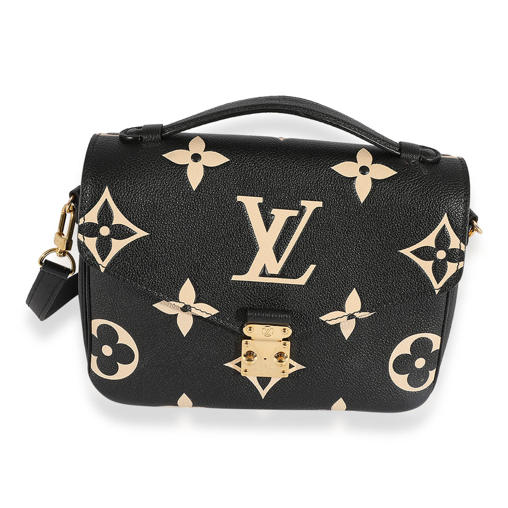Louis Vuitton Louis Vuitton Black & Beige Monogram Empreinte Giant Pochette Métis