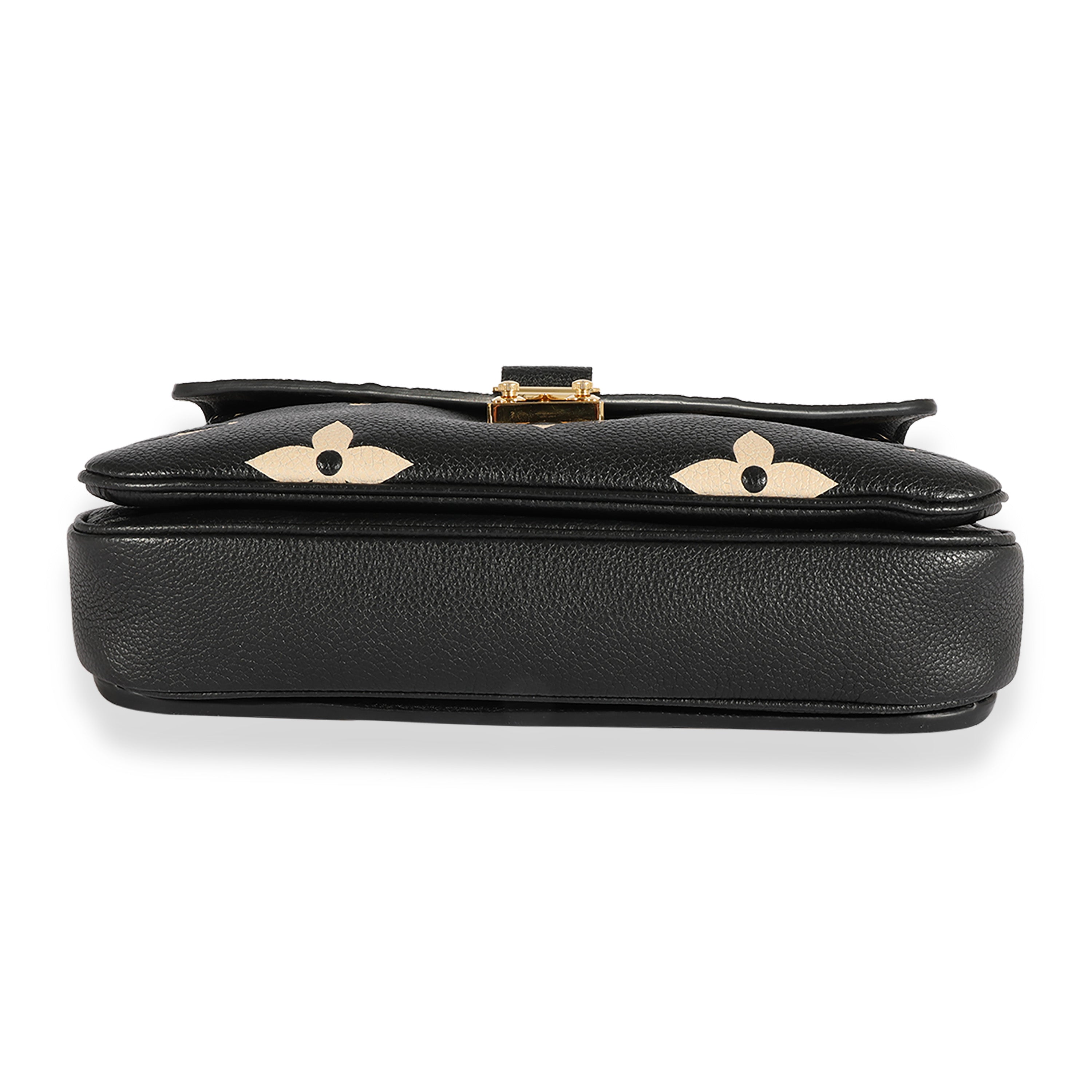 Louis Vuitton Louis Vuitton Black & Beige Monogram Empreinte Giant Pochette Métis