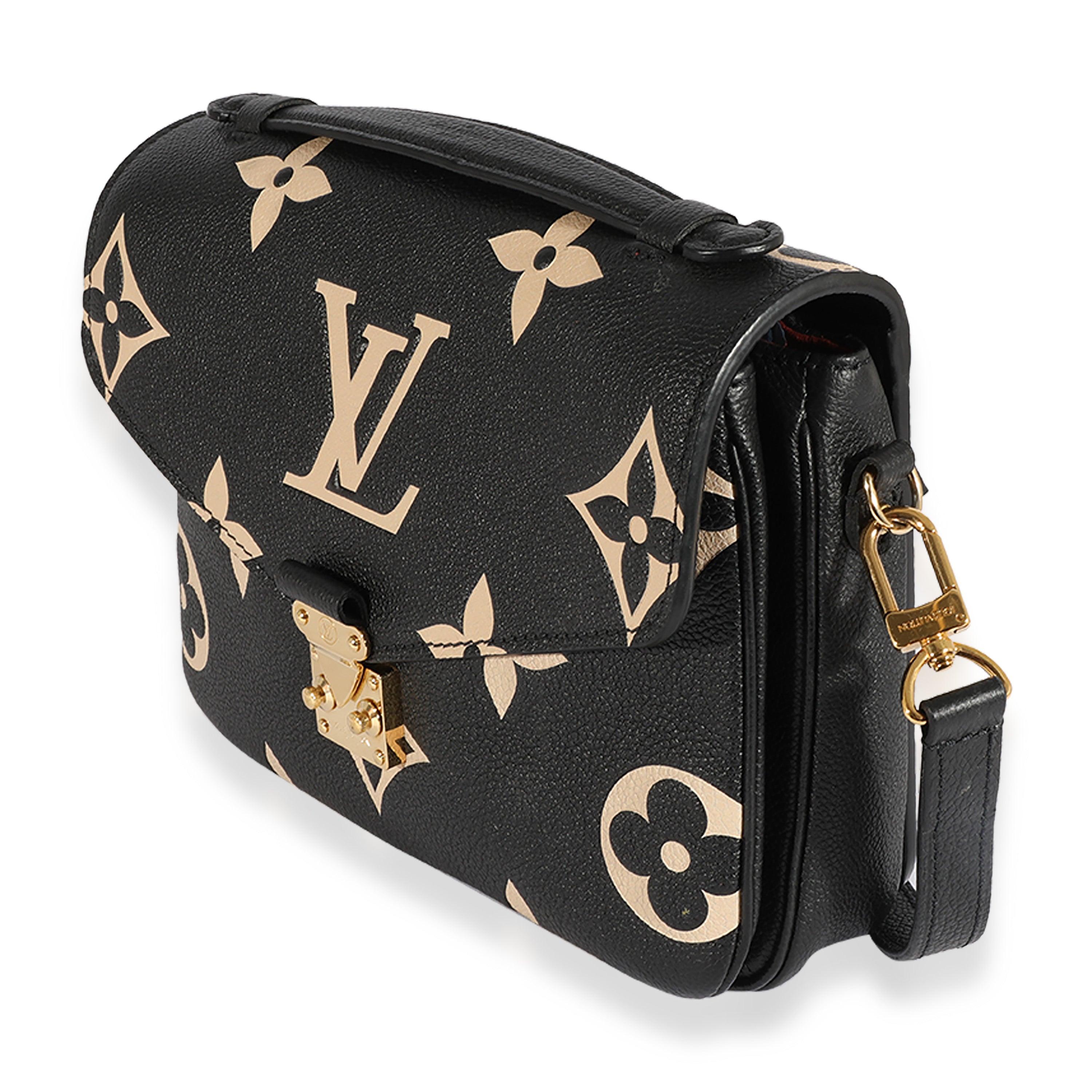 Louis Vuitton Louis Vuitton Black & Beige Monogram Empreinte Giant Pochette Métis