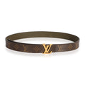 Louis Vuitton Louis Vuitton Monogram Canvas & Olive Green Reversible Initiales Belt 90