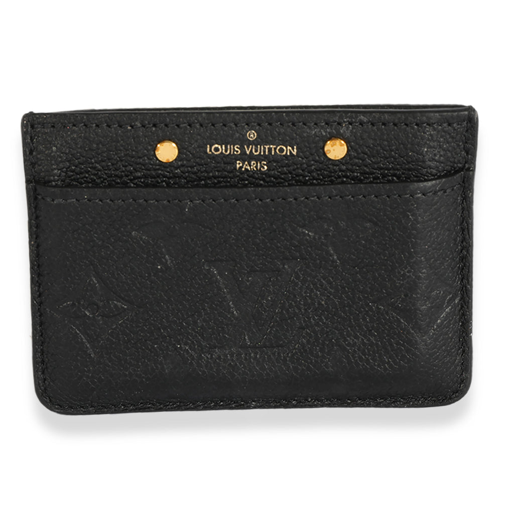 Louis Vuitton Louis Vuitton Black Monogram Empreinte Leather Card Holder