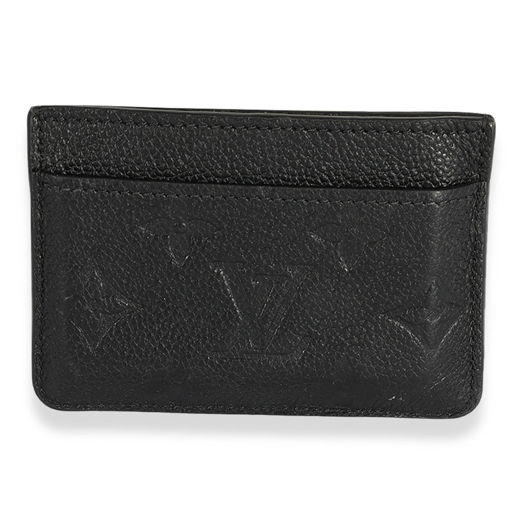 Louis Vuitton Louis Vuitton Black Monogram Empreinte Leather Card Holder