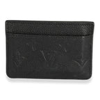 Louis Vuitton Louis Vuitton Black Monogram Empreinte Leather Card Holder