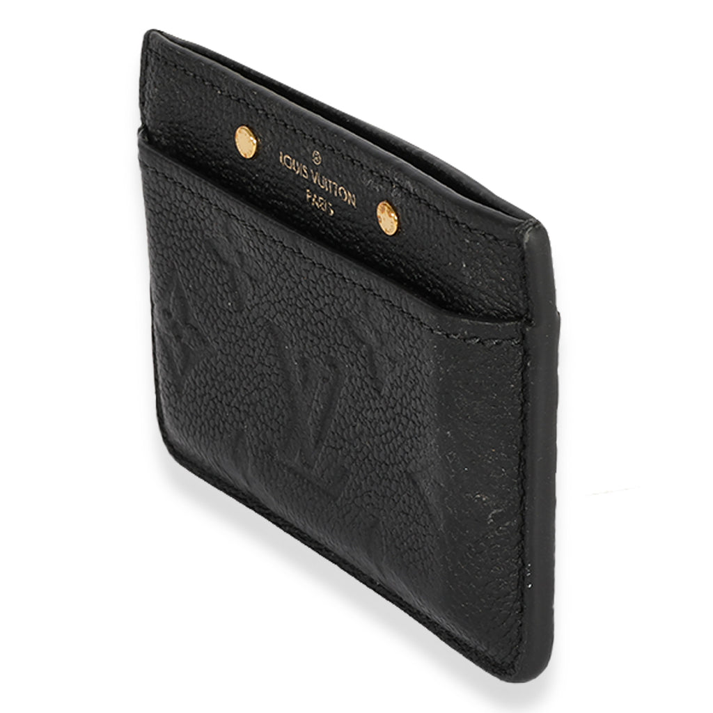 Louis Vuitton Louis Vuitton Black Monogram Empreinte Leather Card Holder