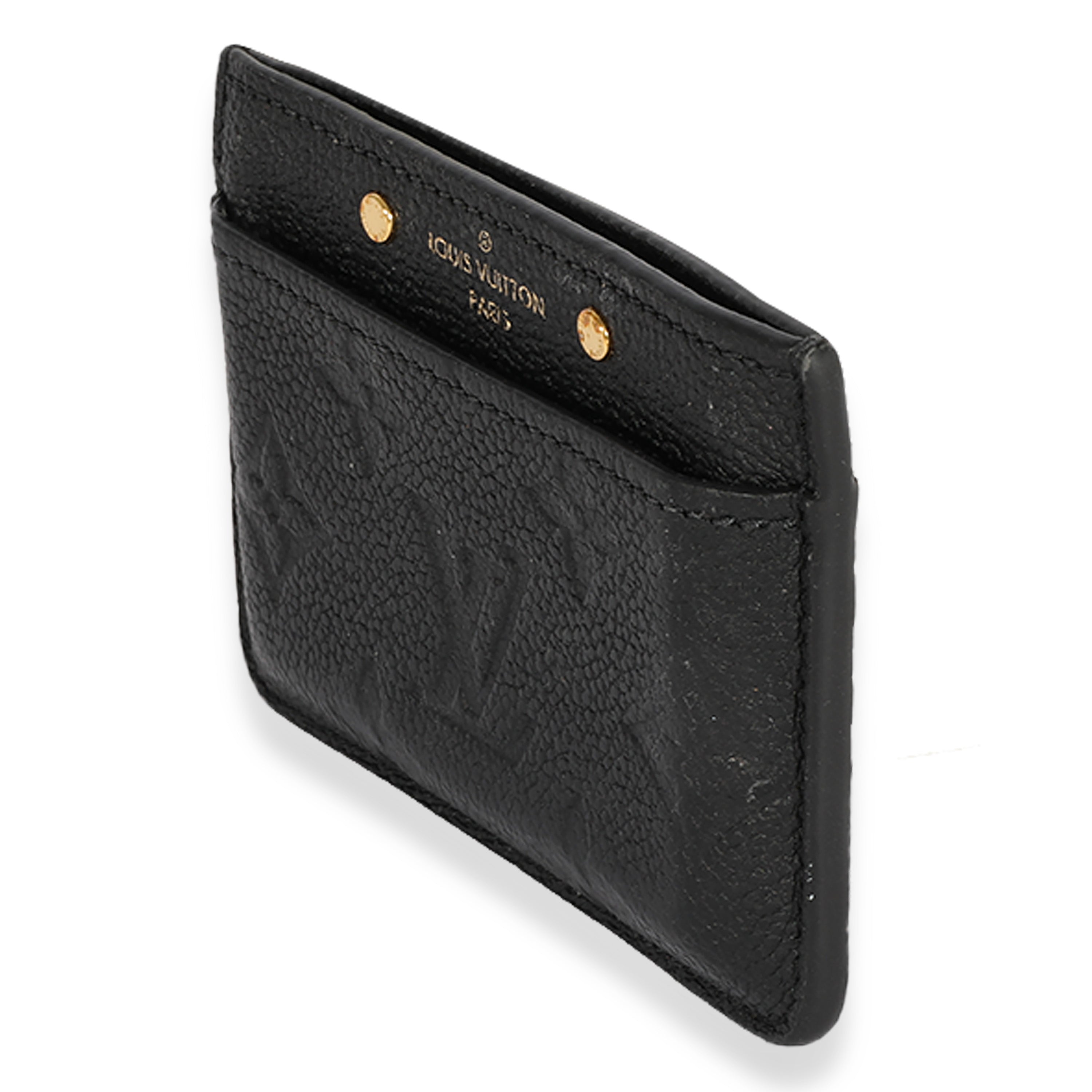 Louis Vuitton Louis Vuitton Black Monogram Empreinte Leather Card Holder
