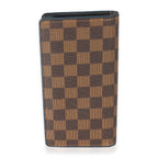 Louis Vuitton Louis Vuitton Damier Ebene and Blue Leather Wallet