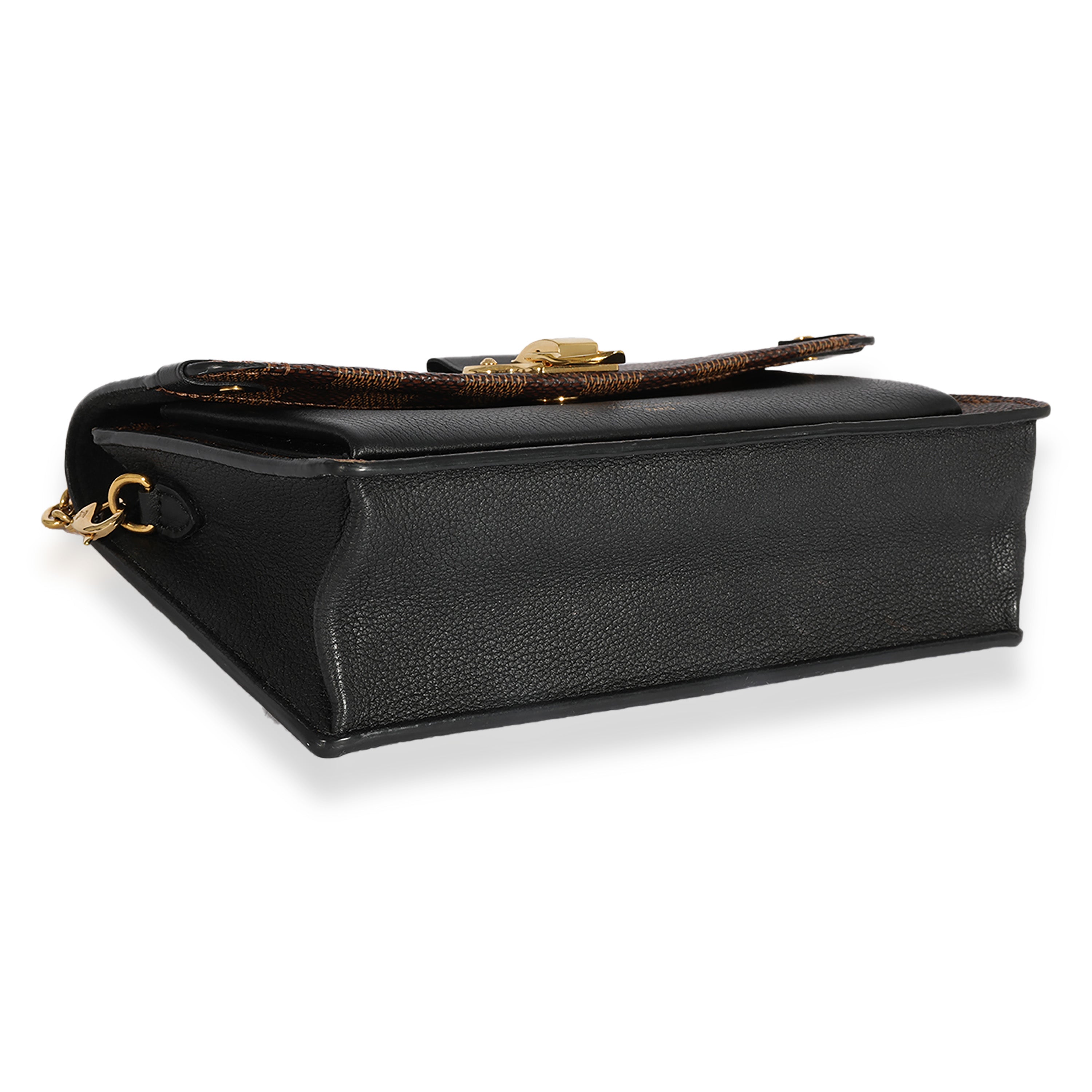 Louis Vuitton Louis Vuitton Damier Ebene Canvas & Black Cowhide Vavin Chain Wallet
