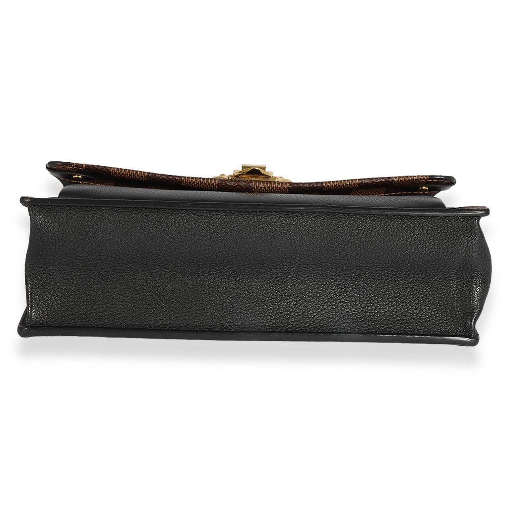 Louis Vuitton Louis Vuitton Damier Ebene Canvas & Black Cowhide Vavin Chain Wallet
