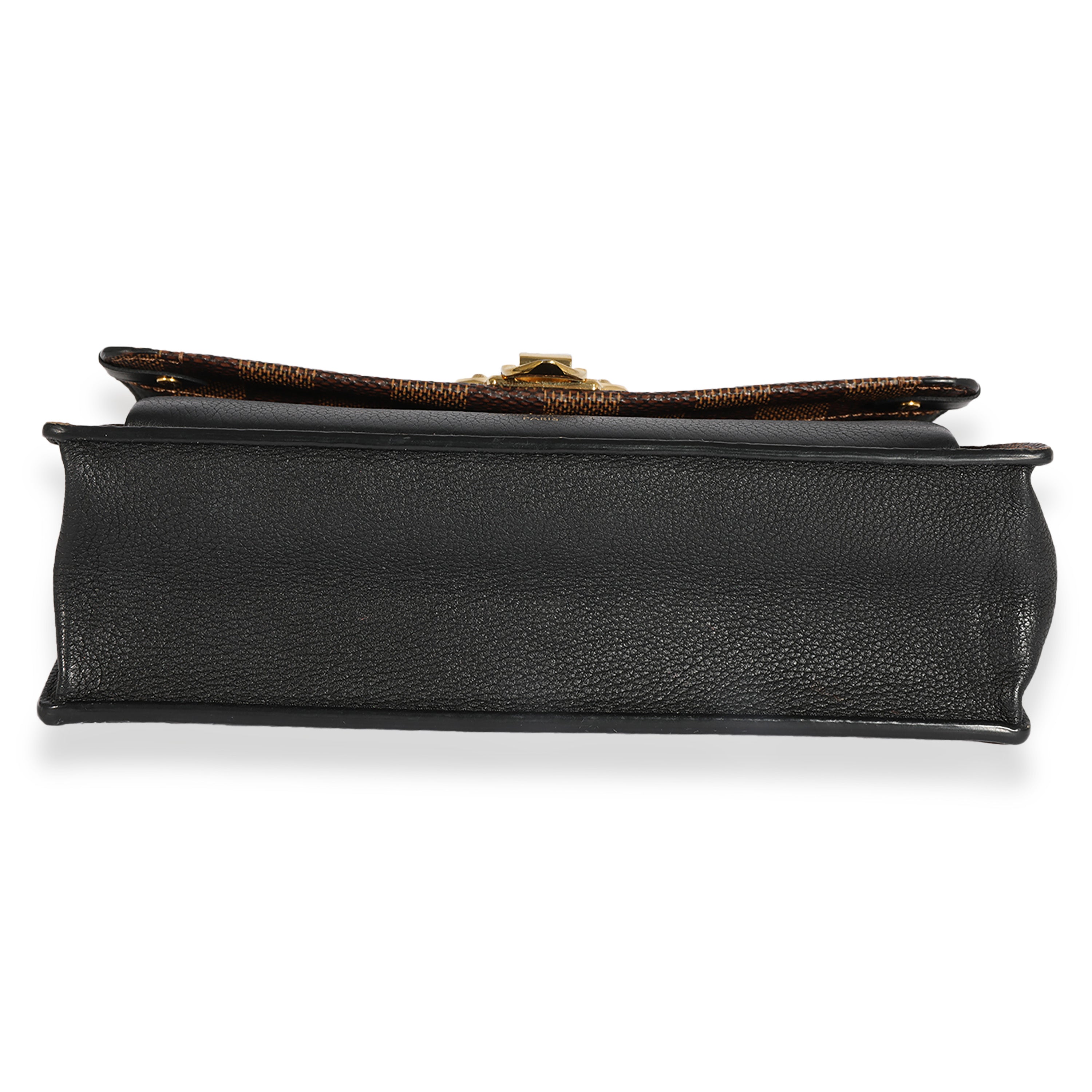 Louis Vuitton Louis Vuitton Damier Ebene Canvas & Black Cowhide Vavin Chain Wallet