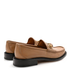 Gucci Mandala Goatskin Mens Horsebit Loafers 10 Friky Taupe