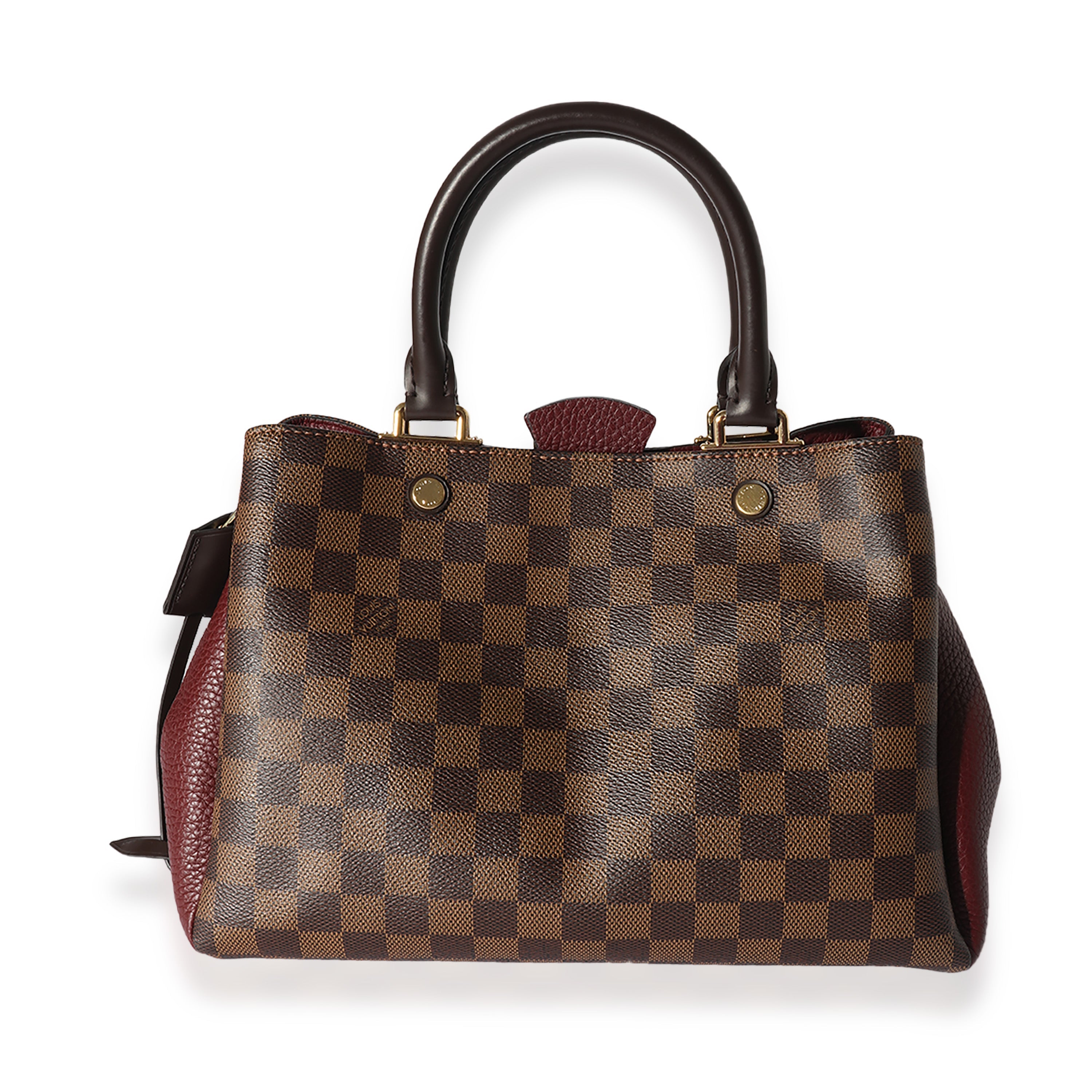 Louis Vuitton Louis Vuitton Damier Ebene Canvas & Bordeaux Leather Brittany