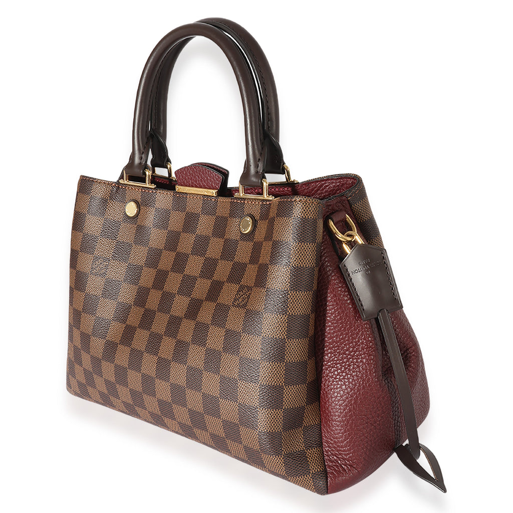Louis Vuitton Louis Vuitton Damier Ebene Canvas & Bordeaux Leather Brittany