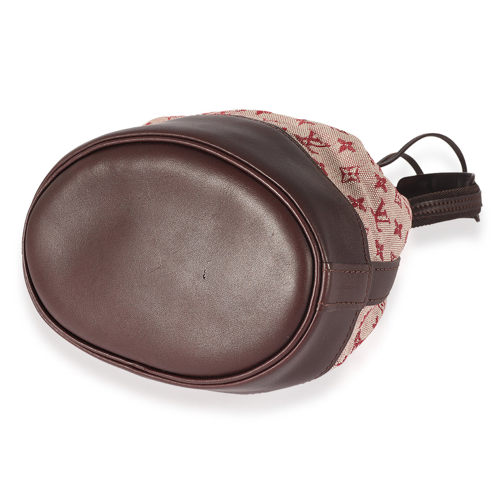 Louis Vuitton Louis Vuitton Burgundy Monogram Canvas Mini Lin Noelie Bucket Bag
