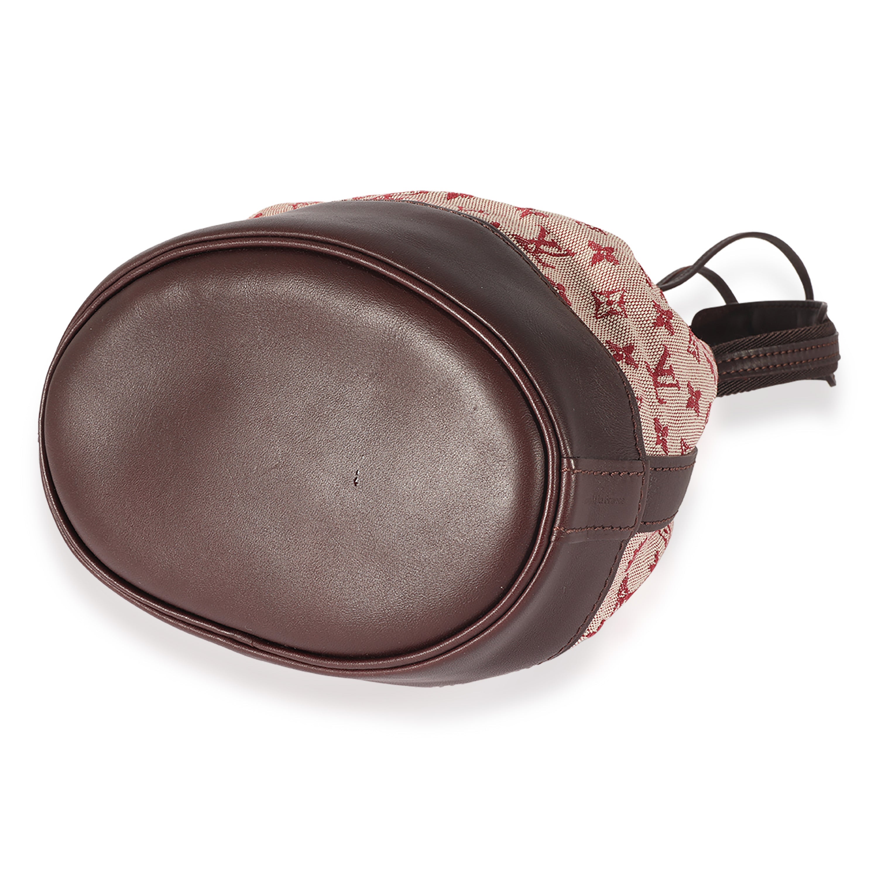 Louis Vuitton Louis Vuitton Burgundy Monogram Canvas Mini Lin Noelie Bucket Bag