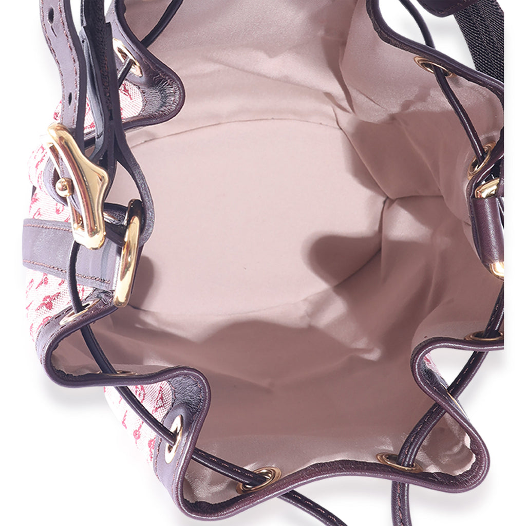Louis Vuitton Louis Vuitton Burgundy Monogram Canvas Mini Lin Noelie Bucket Bag