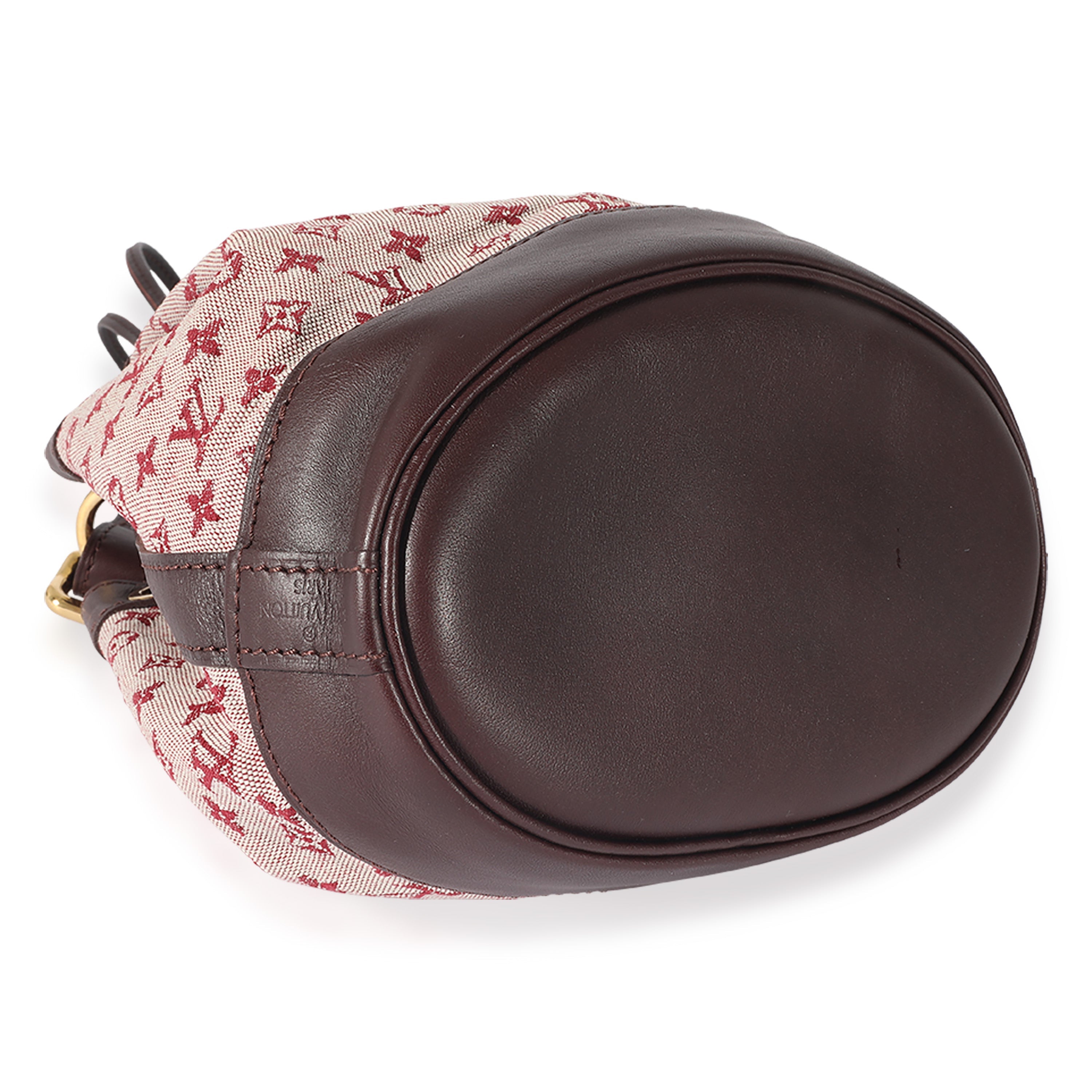 Louis Vuitton Louis Vuitton Burgundy Monogram Canvas Mini Lin Noelie Bucket Bag