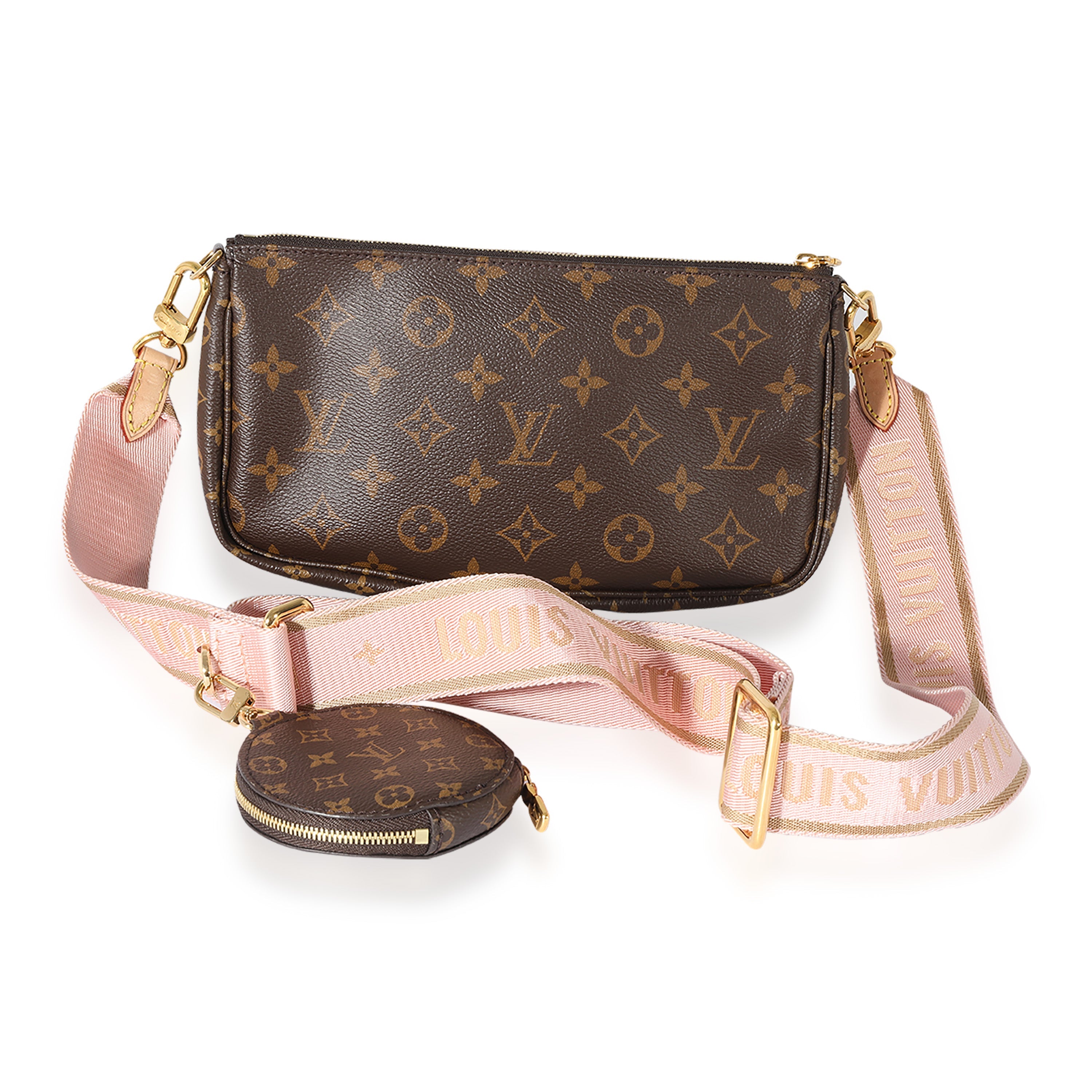 Louis Vuitton Louis Vuitton Monogram Canvas & Rose Clair Multi-Pochette Accessoires
