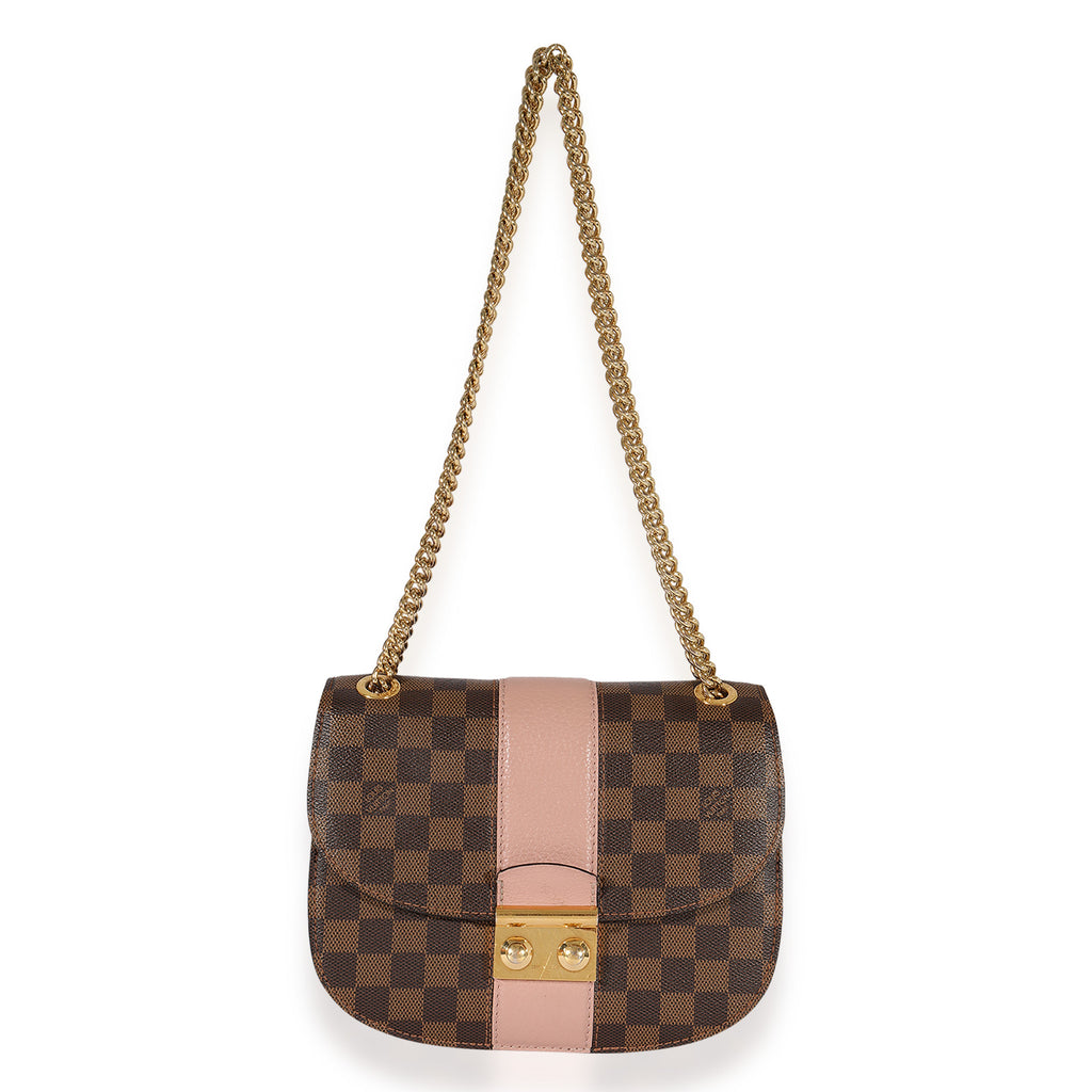 Louis Vuitton Louis Vuitton Damier Ebene & Magnolia Cuir Taurillon Wight Shoulder Bag