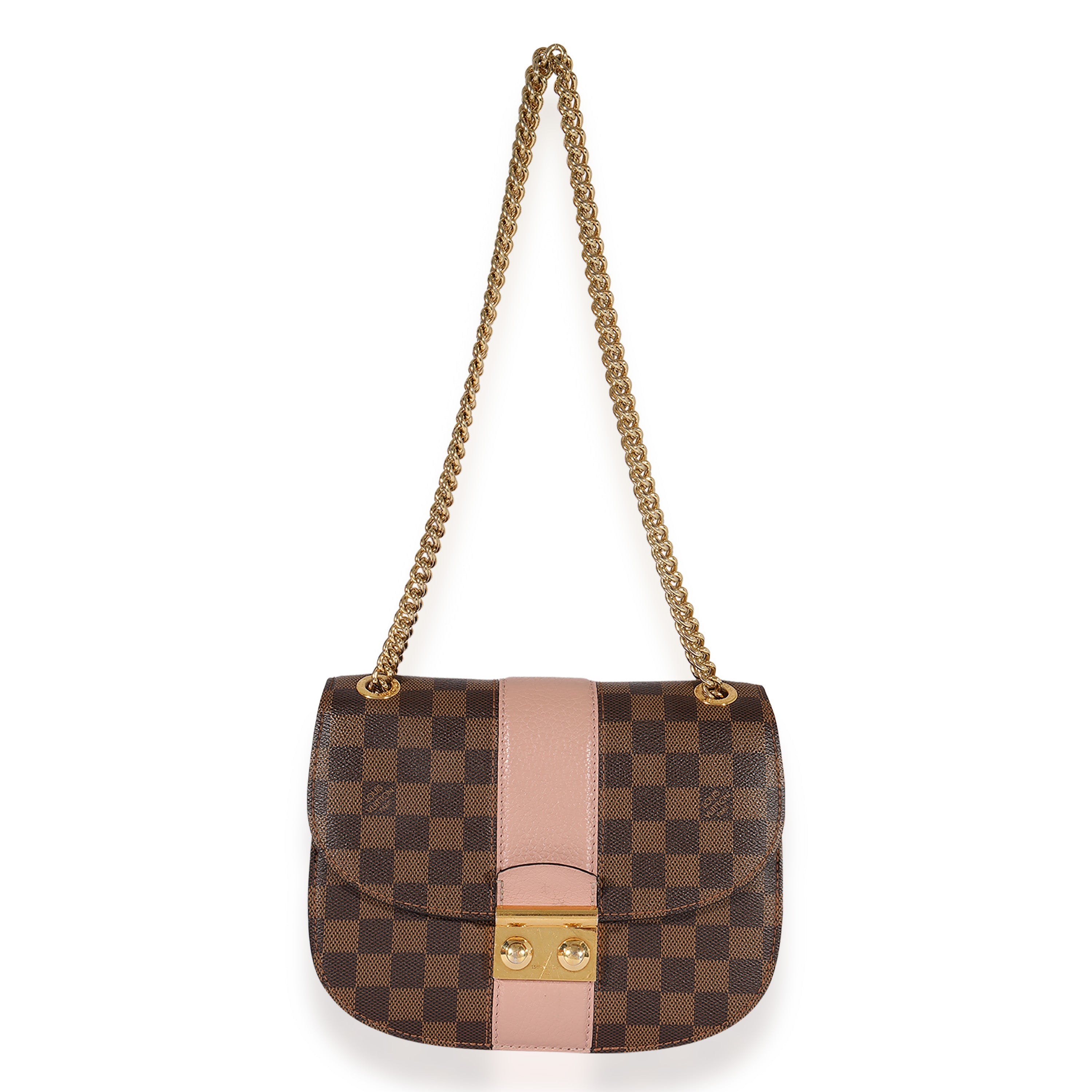 Louis Vuitton Louis Vuitton Damier Ebene & Magnolia Cuir Taurillon Wight Shoulder Bag