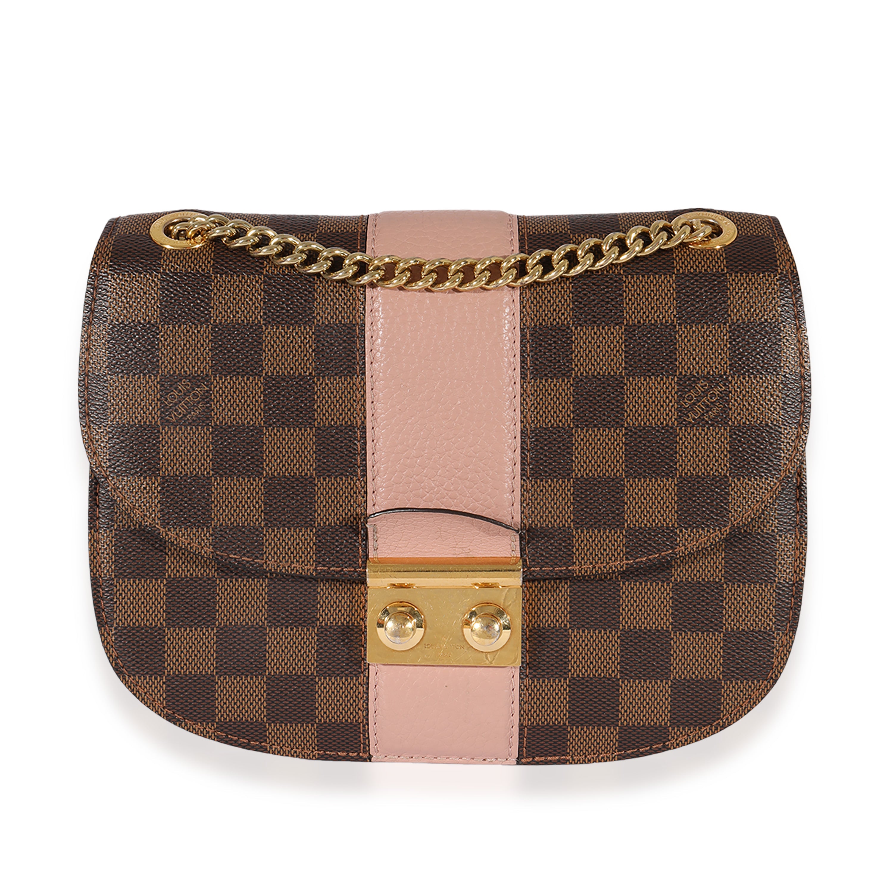 Louis Vuitton Louis Vuitton Damier Ebene & Magnolia Cuir Taurillon Wight Shoulder Bag