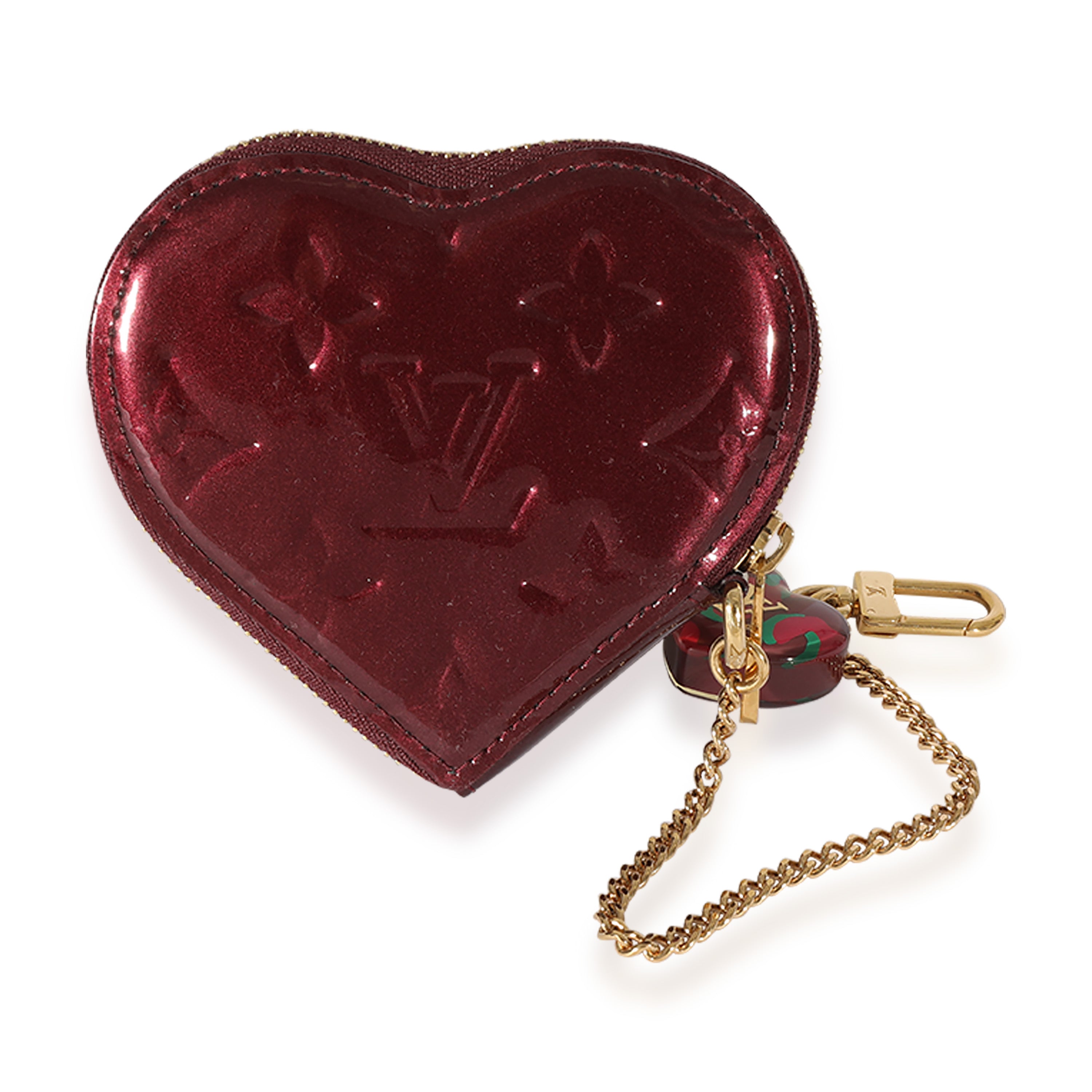 Louis Vuitton Louis Vuitton Amarante Monogram Vernis Coeur Heart Coin Purse