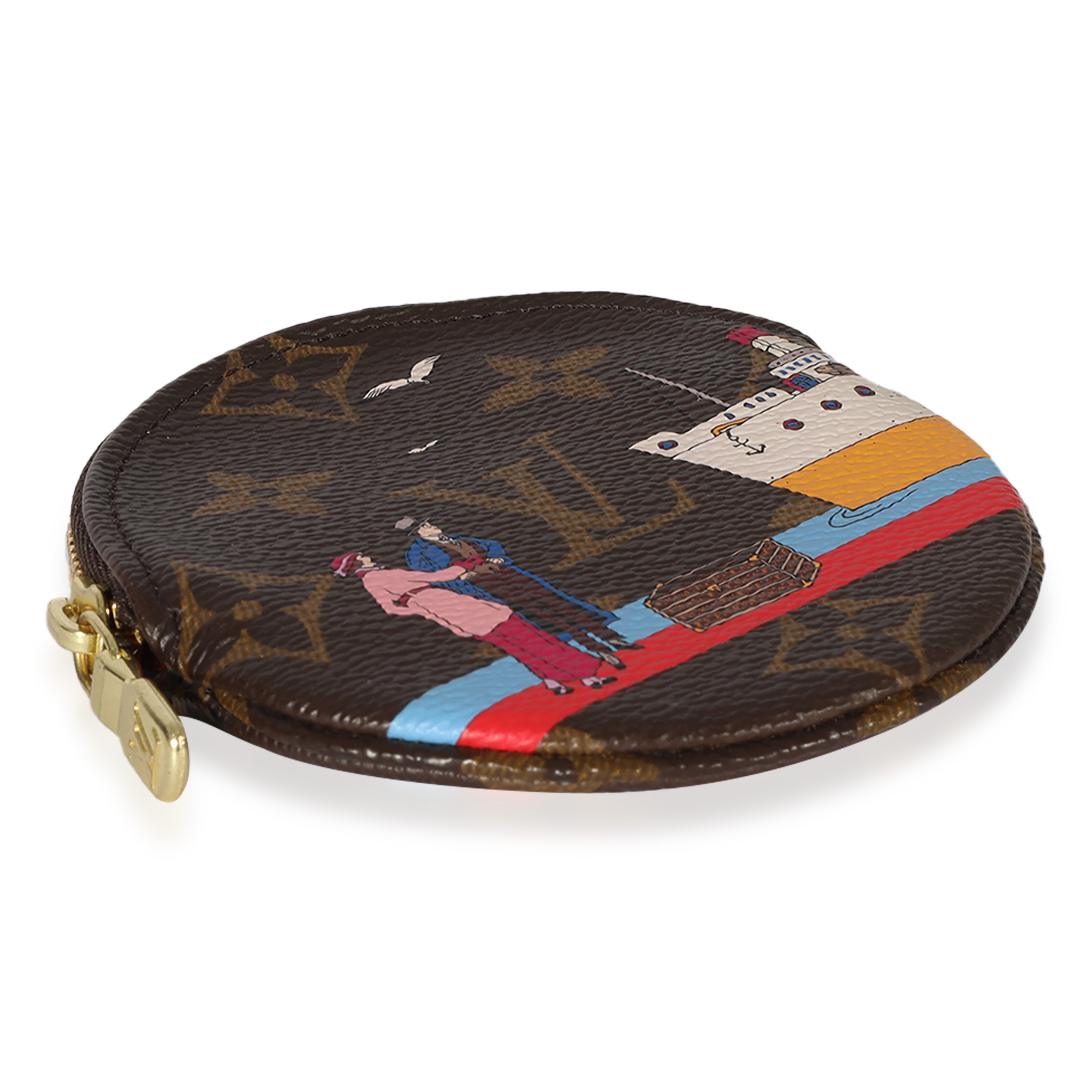 Louis Vuitton Louis Vuitton Monogram Canvas Illustre Transatlantic Round Coin Purse