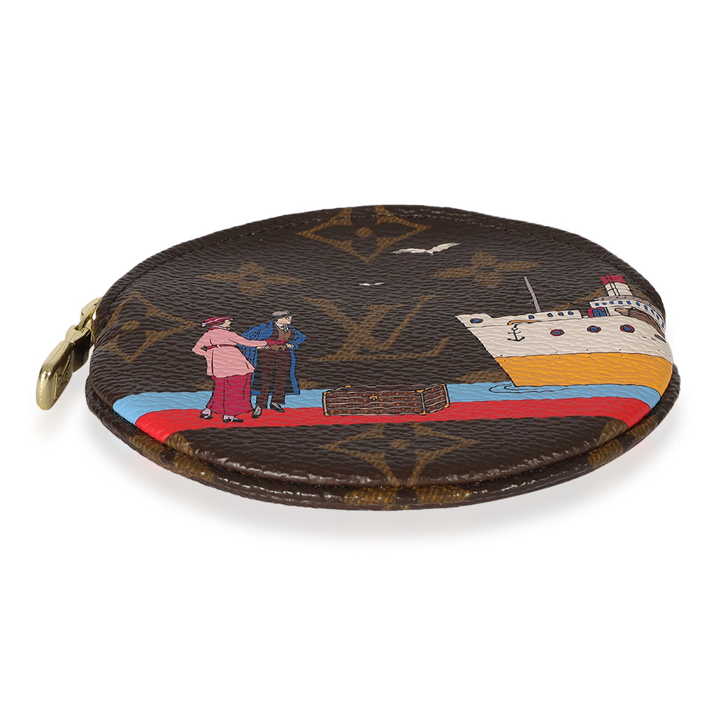 Louis Vuitton Louis Vuitton Monogram Canvas Illustre Transatlantic Round Coin Purse