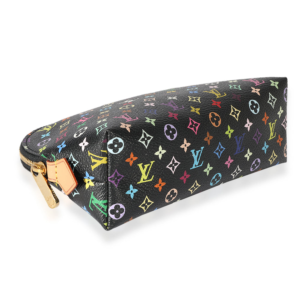 Louis Vuitton Louis Vuitton x Takashi Murakami Black Monogram Multicolore Cosmetic Pouch