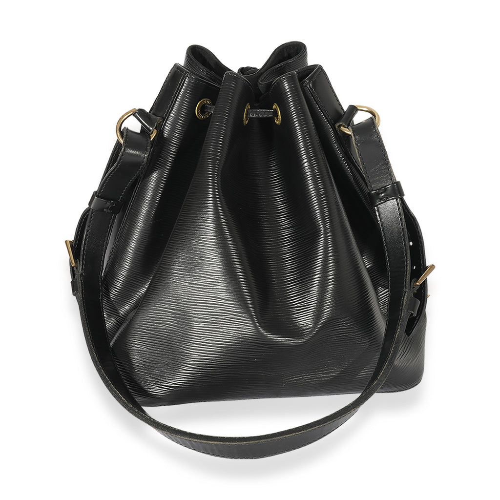 Louis Vuitton Louis Vuitton Vintage Black Leather Epi Noe