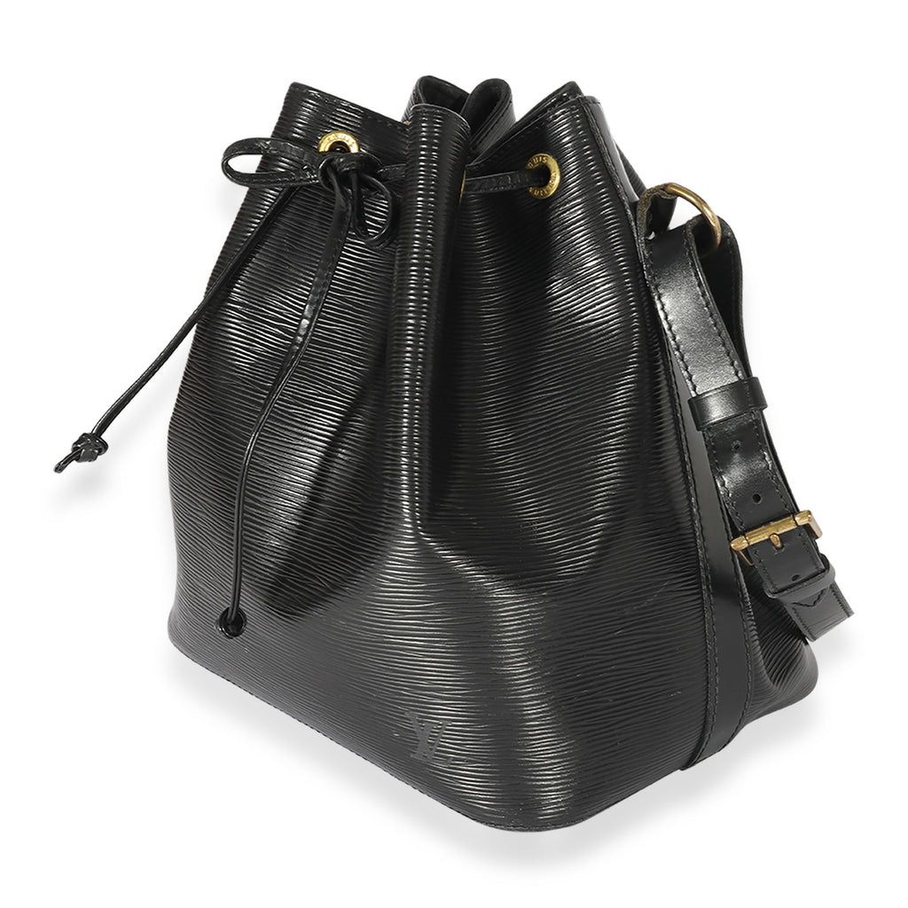 Louis Vuitton Louis Vuitton Vintage Black Leather Epi Noe