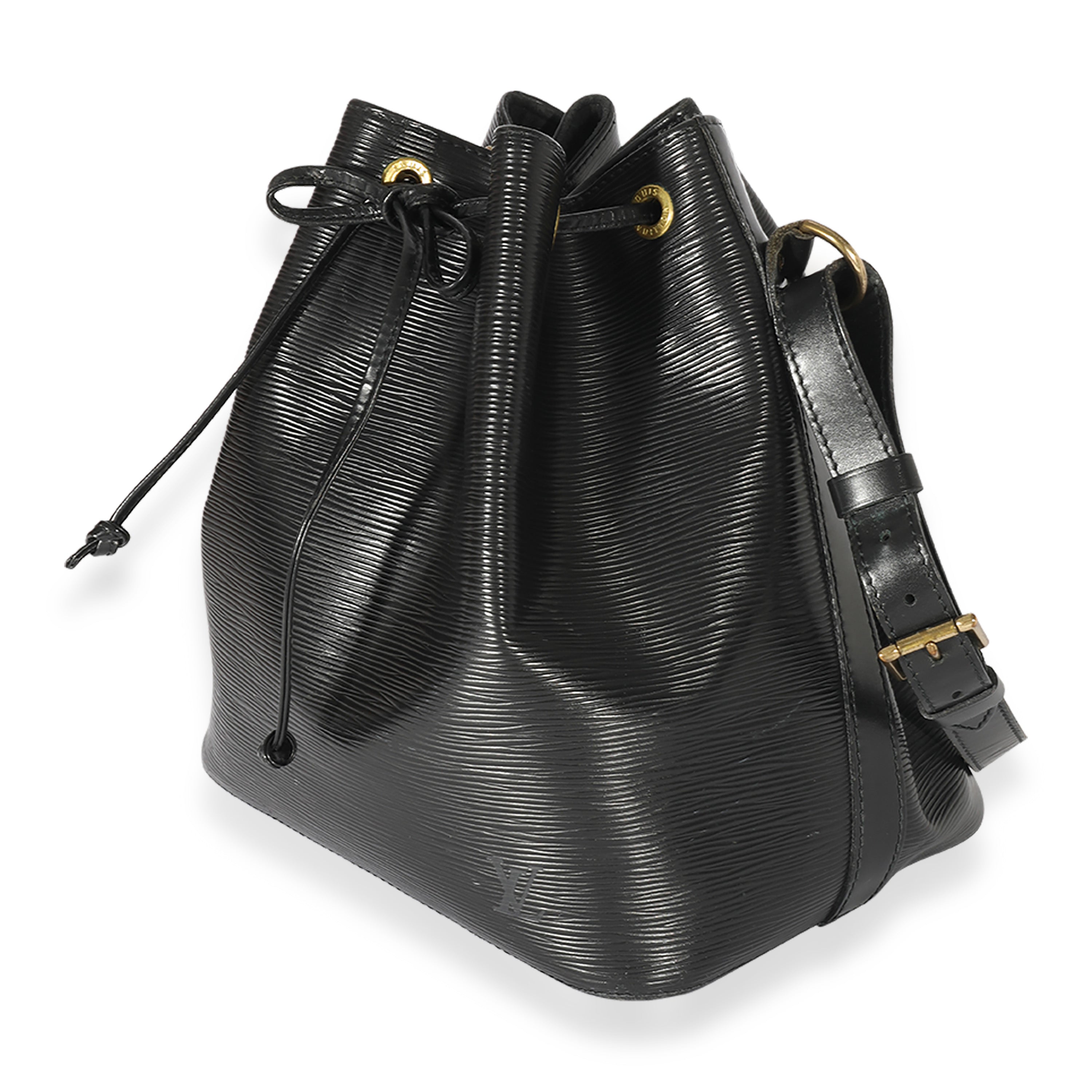 Louis Vuitton Louis Vuitton Vintage Black Leather Epi Noe