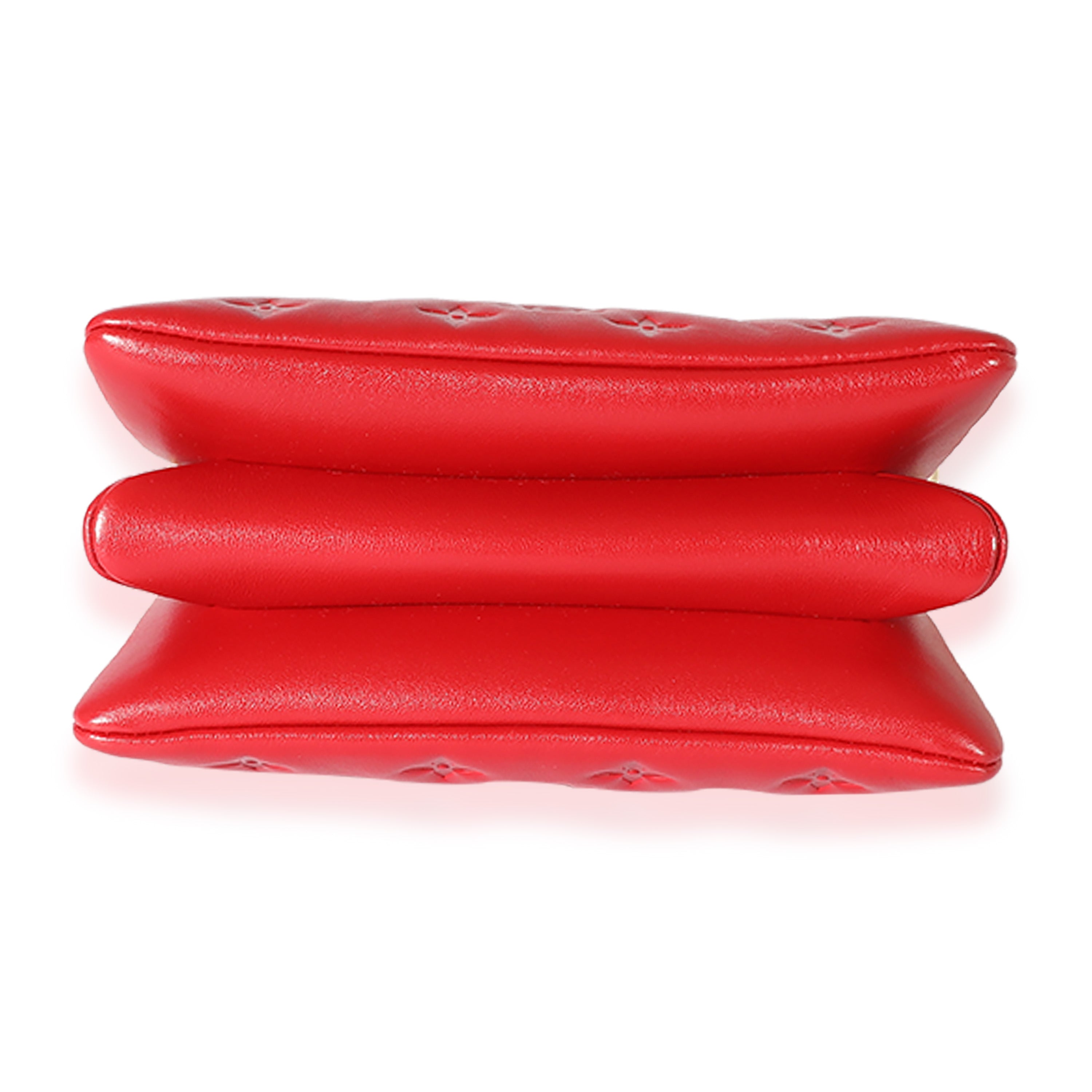 Louis Vuitton Louis Vuitton Red Lambskin Coussin BB H27