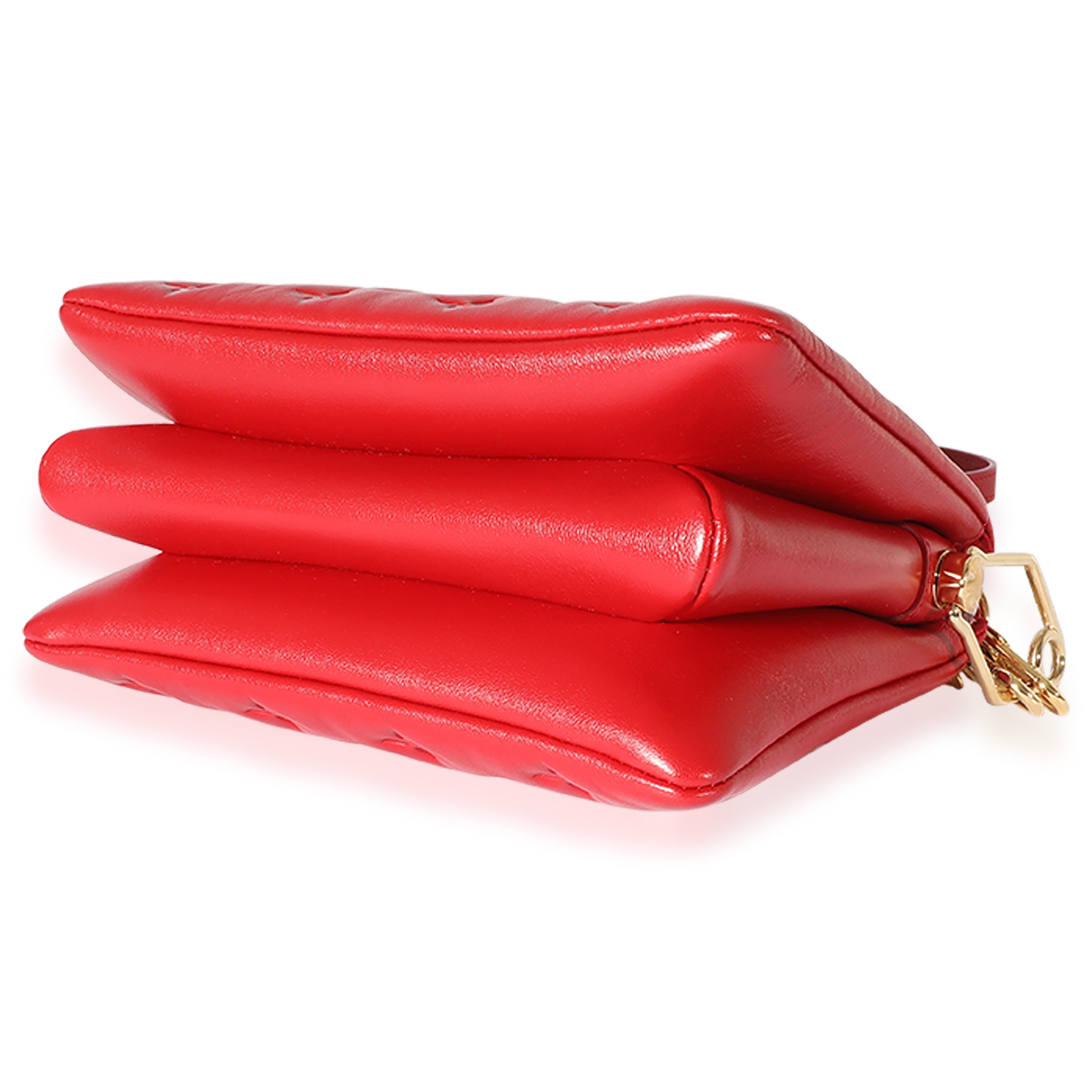 Louis Vuitton Louis Vuitton Red Lambskin Coussin BB H27