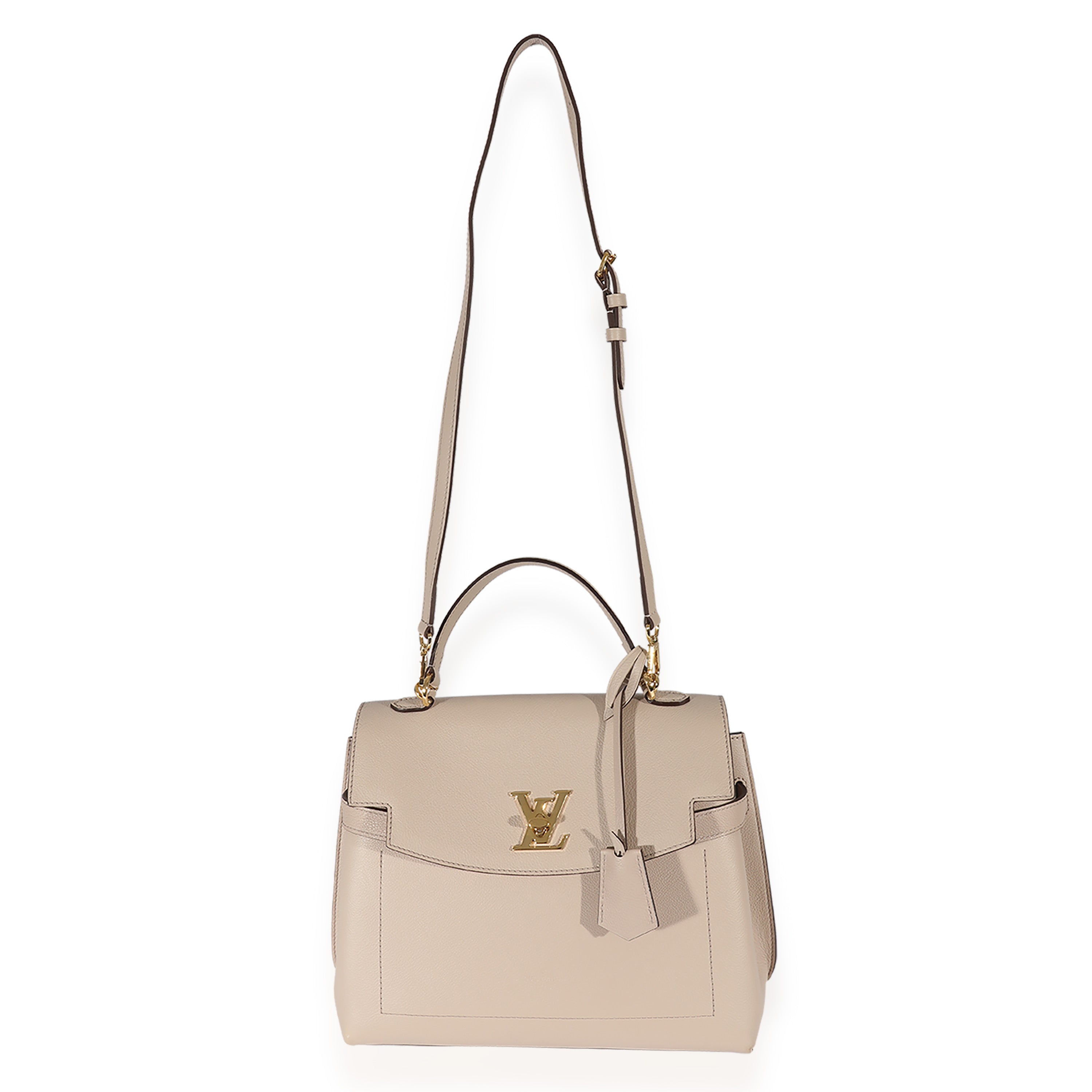 Louis Vuitton Louis Vuitton Greige Soft Calfskin Lockme Ever MM