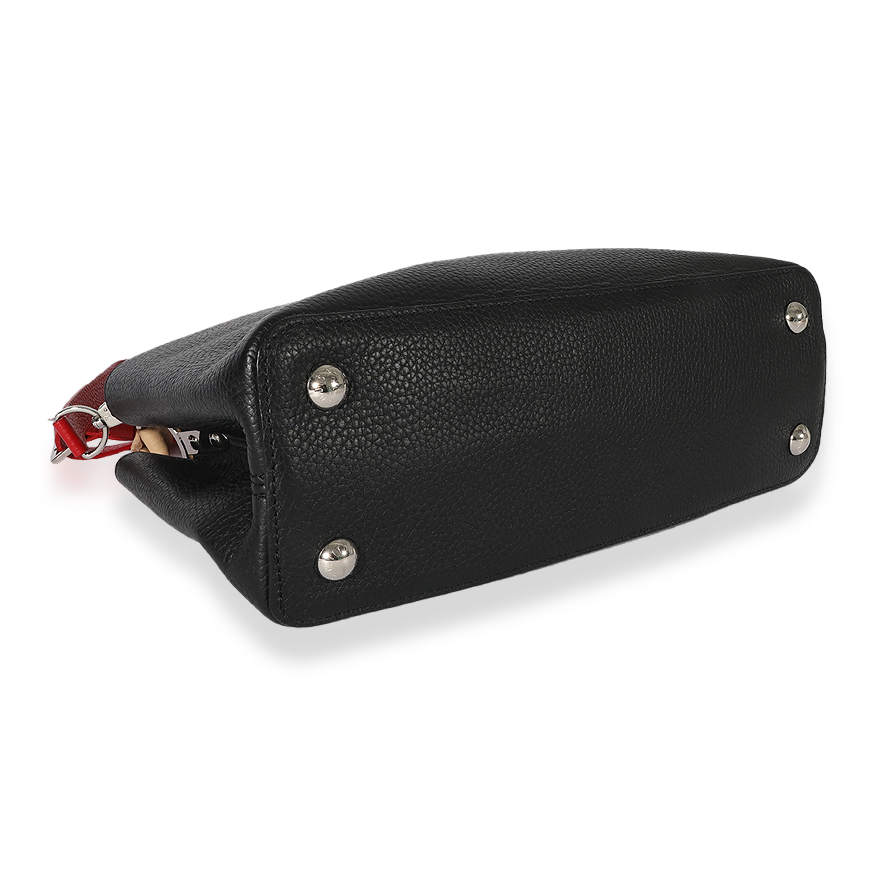 Louis Vuitton Louis Vuitton Black & Multicolor Leather Capucines BB