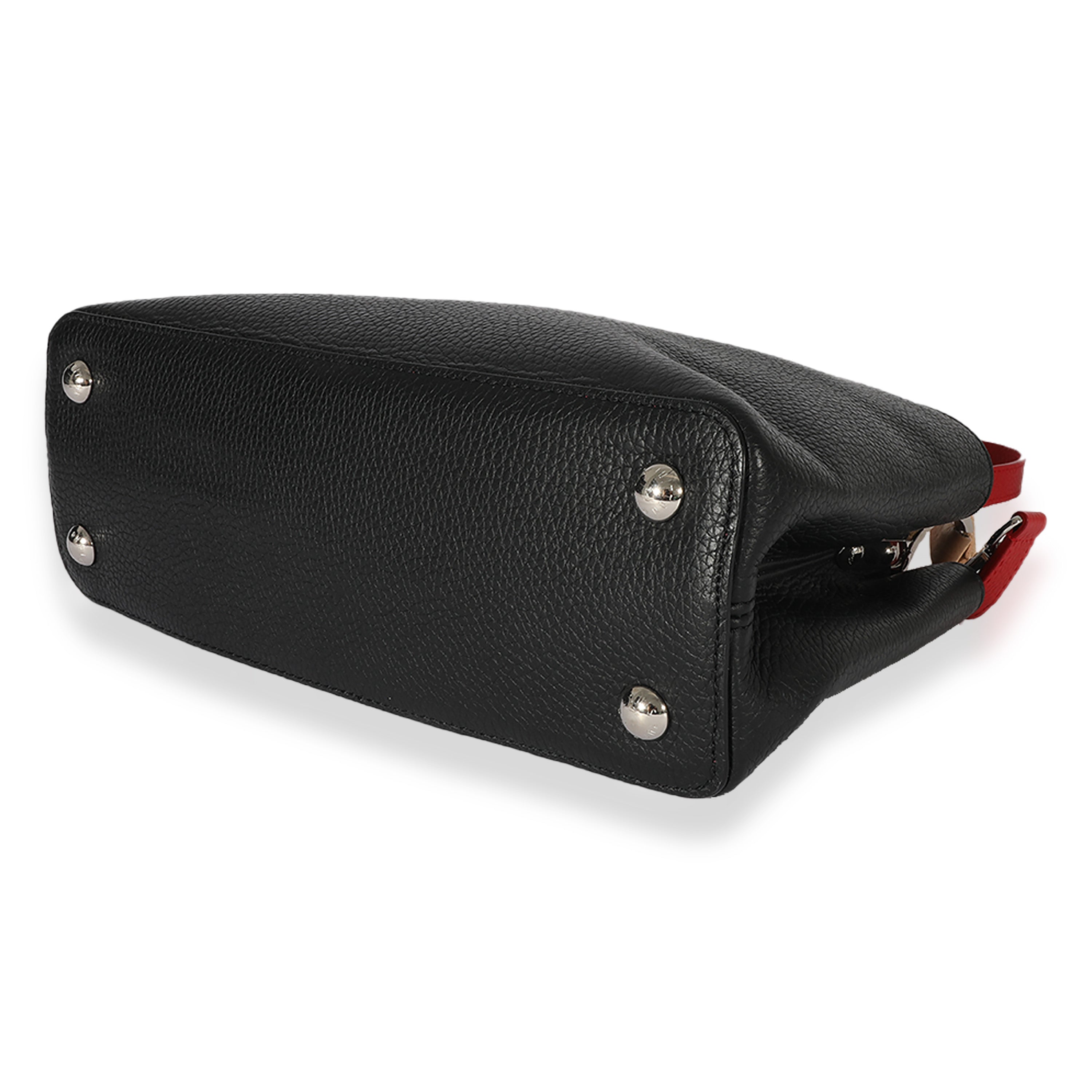 Louis Vuitton Louis Vuitton Black & Multicolor Leather Capucines BB