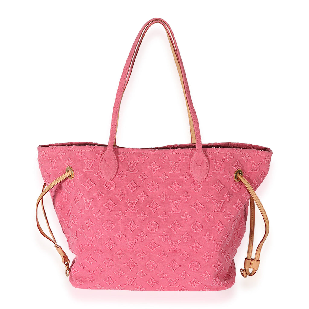 Louis Vuitton Louis Vuitton Monogram Denim Neverfull MM Rose