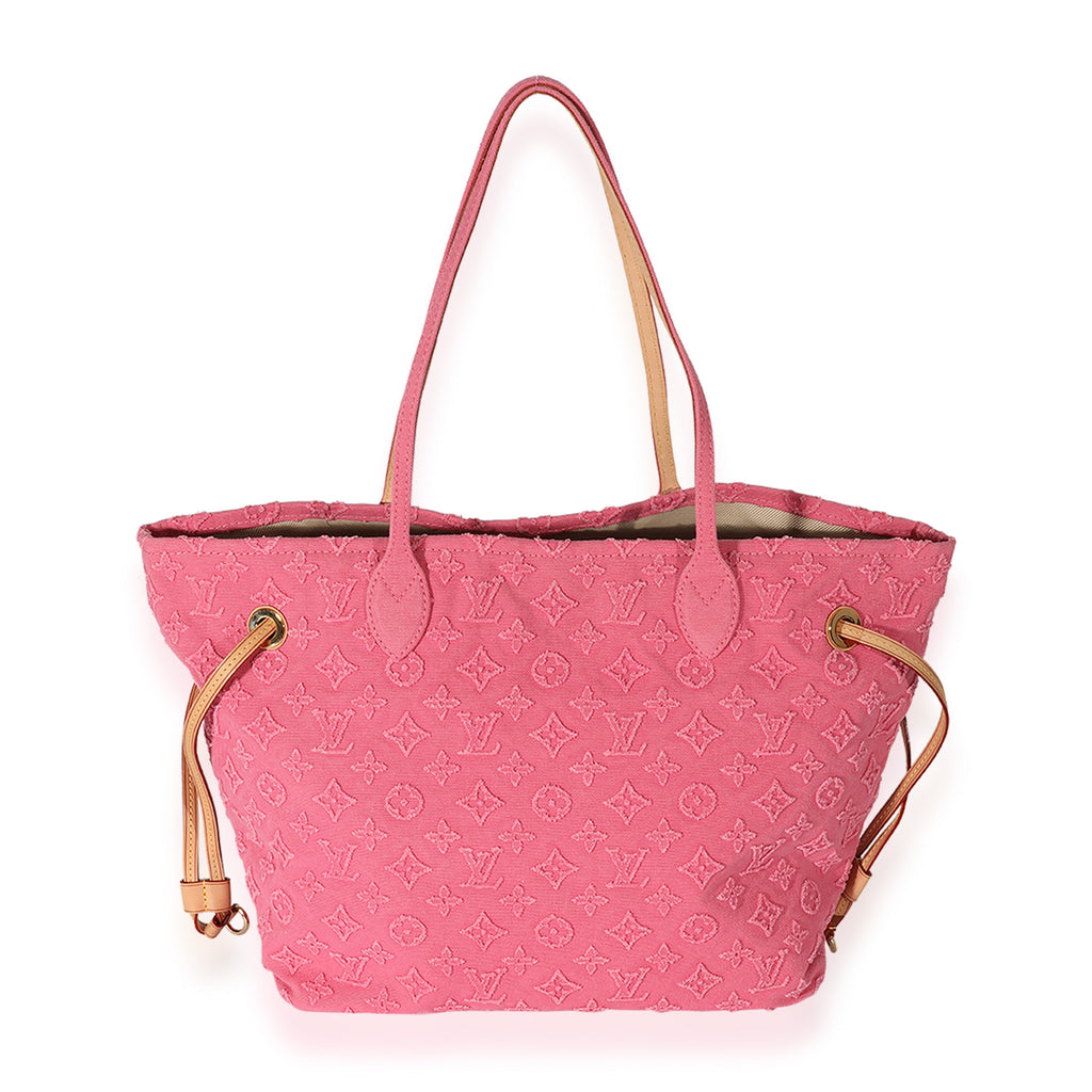 Louis Vuitton Louis Vuitton Monogram Denim Neverfull MM Rose
