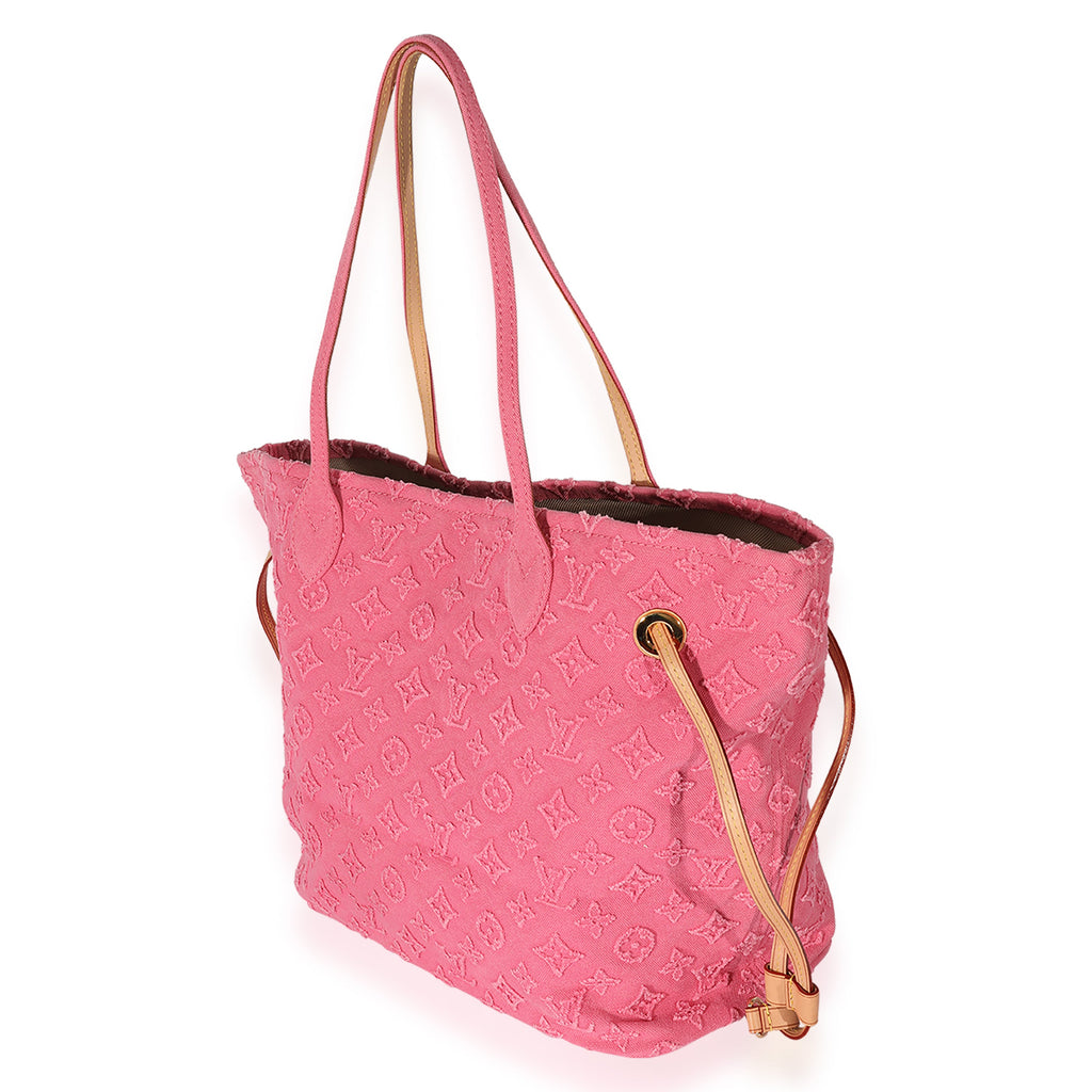 Louis Vuitton Louis Vuitton Monogram Denim Neverfull MM Rose