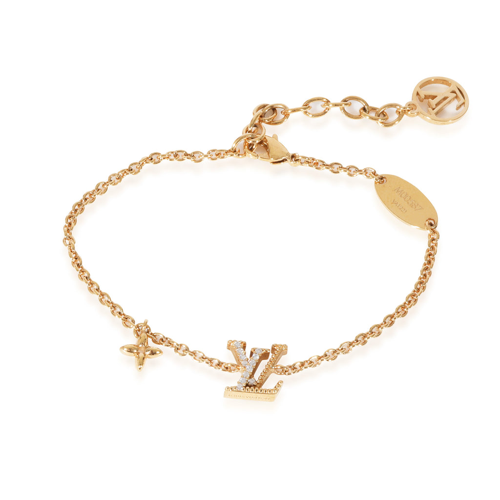 Louis Vuitton Louis Vuitton Gold Tone LV Iconic Bracelet