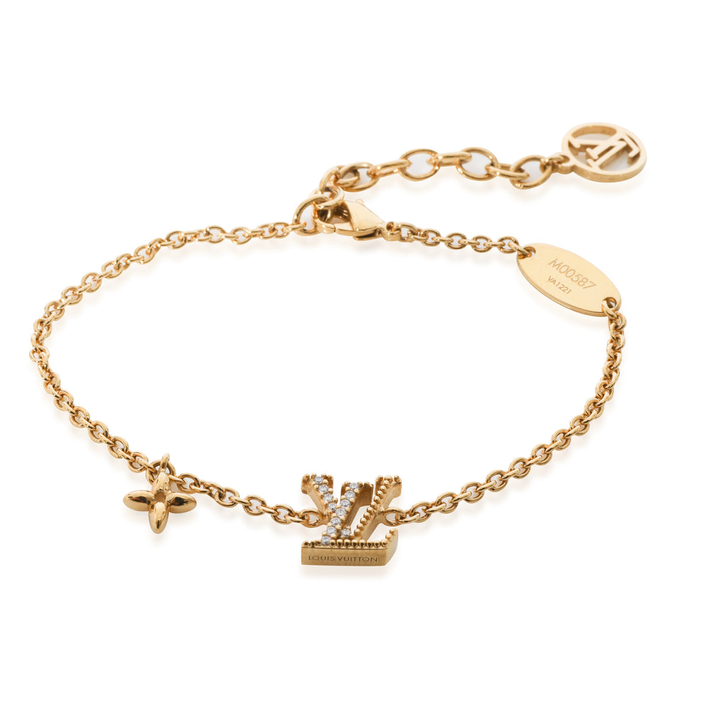 Louis Vuitton Louis Vuitton Gold Tone LV Iconic Bracelet