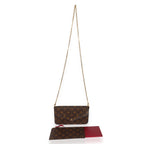 Louis Vuitton Louis Vuitton Fuchsia & Monogram Canvas Félicie Pochette