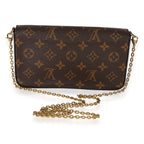 Louis Vuitton Louis Vuitton Fuchsia & Monogram Canvas Félicie Pochette